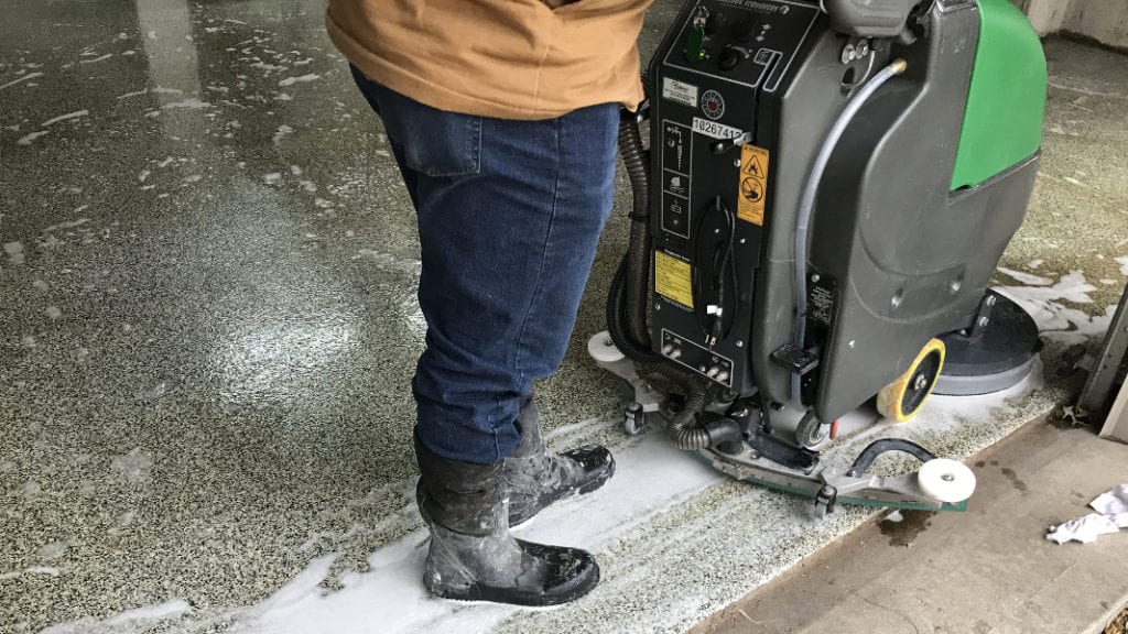 concrete epoxy floor cleaning