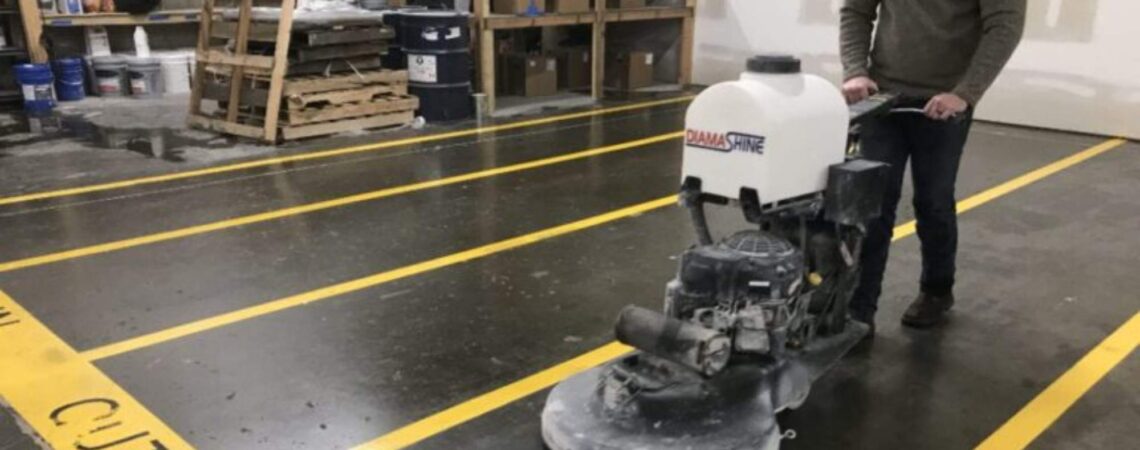 polished concrete floor professional clean
